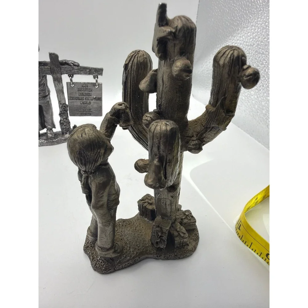 Michael Ricker Pewter Figurines Set 3 Vintage Miniature Sculptures Signed Ltd Ed
